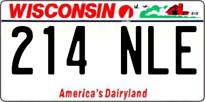 WI license plate 214NLE