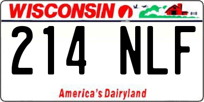 WI license plate 214NLF