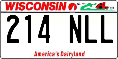 WI license plate 214NLL