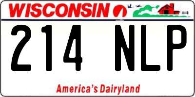 WI license plate 214NLP