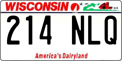 WI license plate 214NLQ