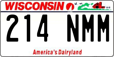 WI license plate 214NMM