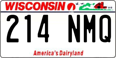 WI license plate 214NMQ