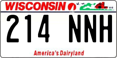WI license plate 214NNH