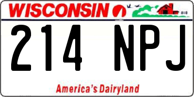 WI license plate 214NPJ