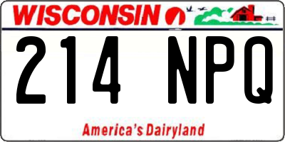 WI license plate 214NPQ