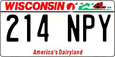 WI license plate 214NPY