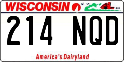 WI license plate 214NQD