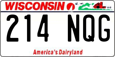 WI license plate 214NQG