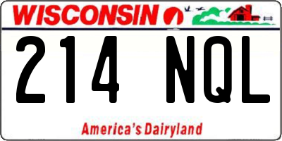 WI license plate 214NQL
