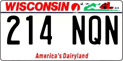 WI license plate 214NQN