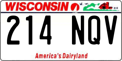 WI license plate 214NQV