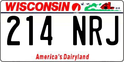 WI license plate 214NRJ