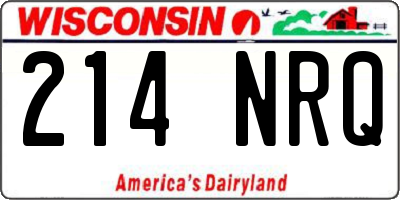 WI license plate 214NRQ