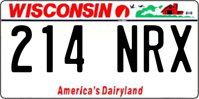 WI license plate 214NRX