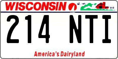 WI license plate 214NTI