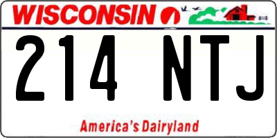 WI license plate 214NTJ