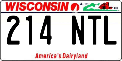 WI license plate 214NTL