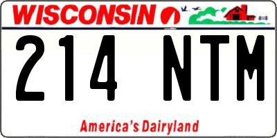 WI license plate 214NTM