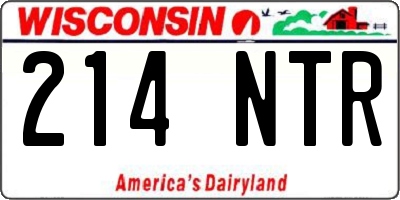 WI license plate 214NTR