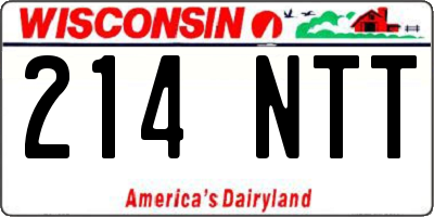 WI license plate 214NTT