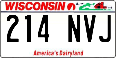 WI license plate 214NVJ