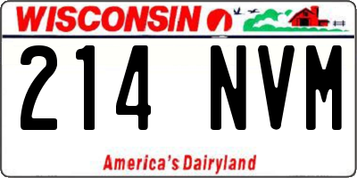 WI license plate 214NVM