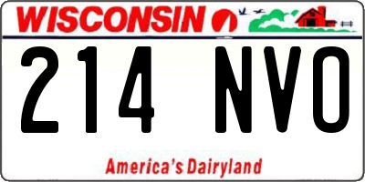 WI license plate 214NVO