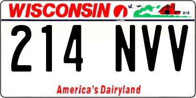 WI license plate 214NVV