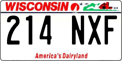 WI license plate 214NXF