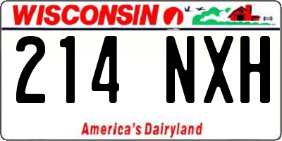 WI license plate 214NXH