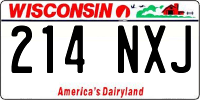WI license plate 214NXJ