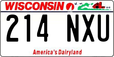 WI license plate 214NXU