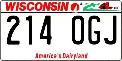 WI license plate 214OGJ