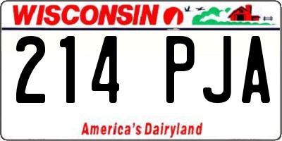 WI license plate 214PJA