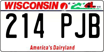 WI license plate 214PJB