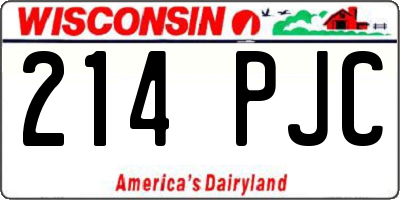 WI license plate 214PJC