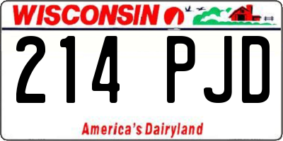 WI license plate 214PJD