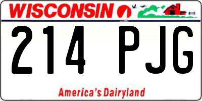 WI license plate 214PJG