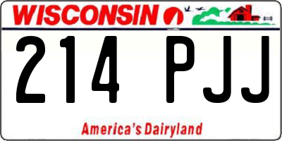 WI license plate 214PJJ