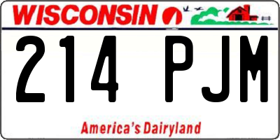WI license plate 214PJM