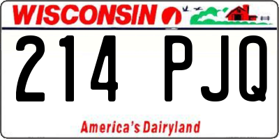 WI license plate 214PJQ