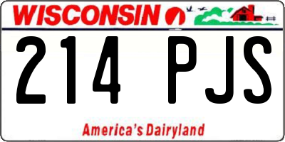 WI license plate 214PJS