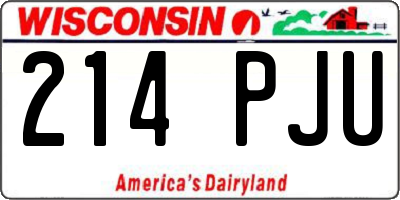 WI license plate 214PJU