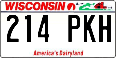 WI license plate 214PKH
