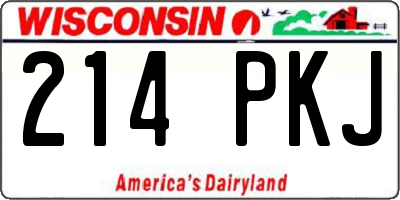 WI license plate 214PKJ