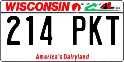 WI license plate 214PKT