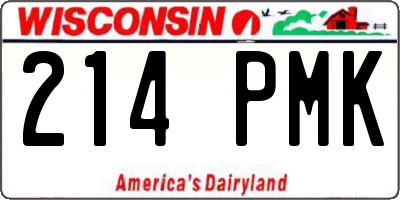 WI license plate 214PMK