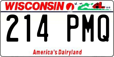 WI license plate 214PMQ