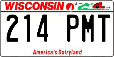 WI license plate 214PMT